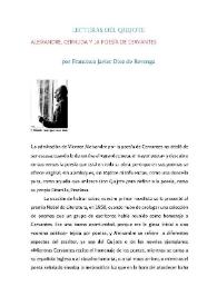 Lecturas del Quijote. Aleixandre, Cernuda y la poesía de Cervantes / Francisco Javier Díez de Revenga

 | Biblioteca Virtual Miguel de Cervantes