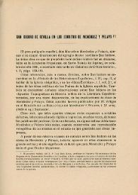 San Isidoro de Sevilla en los escritos de Menéndez y Pelayo / J. Ruiz-Goyo | Biblioteca Virtual Miguel de Cervantes