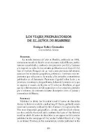 Los viajes preparatorios de "El Señor de Bembibre" / Enrique Rubio Cremades | Biblioteca Virtual Miguel de Cervantes