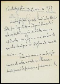 Carta de Jorge Guillén a José Carlos Rovira. Cambridge, 2 de enero de 1977 | Biblioteca Virtual Miguel de Cervantes
