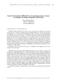 Emilia Pardo Bazán (1851-1921) y la experiencia de lo urbano: un diálogo con Walter Benjamin (1892-1940) / Iñigo Sánchez-Llama | Biblioteca Virtual Miguel de Cervantes