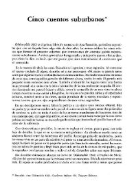 Cinco cuentos suburbanos  / Isabel de Armas | Biblioteca Virtual Miguel de Cervantes