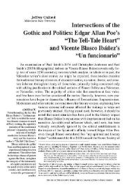 Intersections of the Gothic and Politics: Edgar Allan Poe’s "The Tell-Tale Heart" and Vicente Blasco Ibáñez’s "Un funcionario"  / Jeffrey Oxford | Biblioteca Virtual Miguel de Cervantes