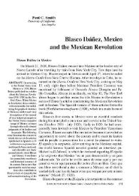Blasco Ibáñez, Mexico and the Mexican Revolution  / Paul C. Smith   | Biblioteca Virtual Miguel de Cervantes