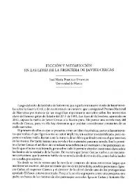 Ficción y metaficción en "Las Leyes de la frontera" de Javier Cercas / José María Pozuelo Yvancos  | Biblioteca Virtual Miguel de Cervantes