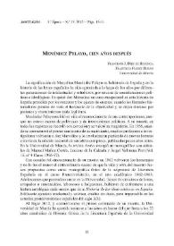 Menéndez Pelayo, cien años después / Francisco Javier Díez de Revenga, Francisco Florit Durán | Biblioteca Virtual Miguel de Cervantes