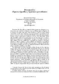 Presentación: "Figuras, figurillas y figurones quevedianos"   / Fernando Plata Parga  | Biblioteca Virtual Miguel de Cervantes