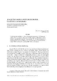 Joaquín Varela, historiador del constitucionalismo / Ignacio Fernández Sarasola | Biblioteca Virtual Miguel de Cervantes