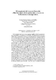 El imaginario del "cerco" en Quevedo: "Miré los muros de la patria mía" y su eco en la literatura contemporánea  / Hernán Sánchez Martínez de Pinillos | Biblioteca Virtual Miguel de Cervantes