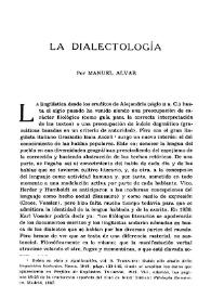 La dialectología / Manuel Alvar | Biblioteca Virtual Miguel de Cervantes