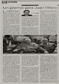 Un premio para Juan Villoro / José Carlos Rovira | Biblioteca Virtual Miguel de Cervantes