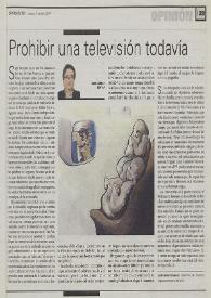 Prohibir una televisión todavía / José Carlos Rovira | Biblioteca Virtual Miguel de Cervantes