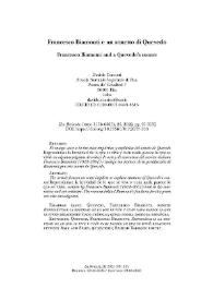 Francesco Biamonti e un sonetto di Quevedo / Davide Conrieri | Biblioteca Virtual Miguel de Cervantes