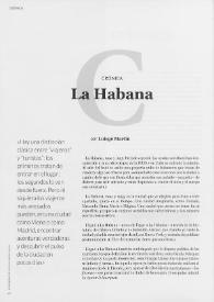 Crónica: "La Habana" / por Luisgé Martín  | Biblioteca Virtual Miguel de Cervantes