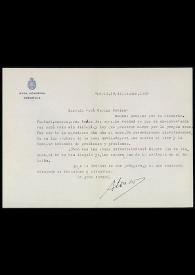 Carta de Alonso Zamora Vicente a José Carlos Rovira. Madrid, 19 de diciembre de 1987 | Biblioteca Virtual Miguel de Cervantes