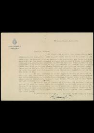Carta de Alonso Zamora Vicente a José Carlos Rovira. Madrid, 16 de octubre de 1976 | Biblioteca Virtual Miguel de Cervantes