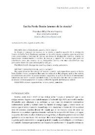 Emilia Pardo Bazán ¿amateur de la ciencia? / Francisco Díaz-Fierros Viqueira | Biblioteca Virtual Miguel de Cervantes