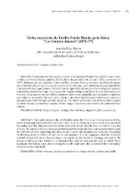 Unha excursión de Emilia Pardo Bazán pola física: "La Ciencia Amena" / Andrés Díaz Pazos | Biblioteca Virtual Miguel de Cervantes