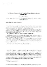 "No fuimos ni seremos bestias". Emilia Pardo Bazán contra o darwinismo / Xoana Pintos Barral | Biblioteca Virtual Miguel de Cervantes