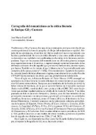 Cartografía del romanticismo en la crítica literaria de Enrique Gil y Carrasco / José María Ferri Coll | Biblioteca Virtual Miguel de Cervantes
