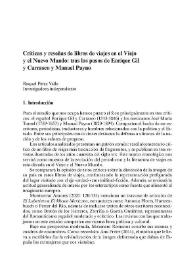 Críticas y reseñas de libros de viajes en el Viejo y el Nuevo Mundo: tras los pasos de Enrique Gil y Carrasco y Manuel Payno / Raquel Pérez Valle | Biblioteca Virtual Miguel de Cervantes