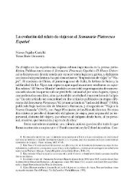 La evolución del relato de viajes en el Semanario Pintoresco
Español / Nieves Pujalte Castello | Biblioteca Virtual Miguel de Cervantes