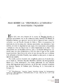 Más sobre la "República literaria" de Saavedra Fajardo / Francisco Javier Díez de Revenga | Biblioteca Virtual Miguel de Cervantes