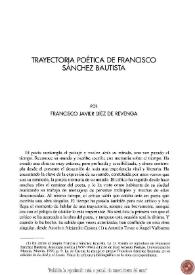 Trayectoria poética de Francisco Sánchez Bautista / Francisco Javier Díez de Revenga | Biblioteca Virtual Miguel de Cervantes