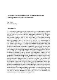 La reciprocidad de la influencia: Mesonero Romanos, Galdós y el oficio de contar la historia / Toni Dorca | Biblioteca Virtual Miguel de Cervantes