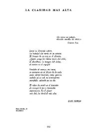 La claridad más alta  / Luis Suñén  | Biblioteca Virtual Miguel de Cervantes