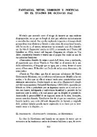 Fantasías, mitos, símbolos y poéticas en el teatro de Octavio Paz / Raúl Chavarri  | Biblioteca Virtual Miguel de Cervantes