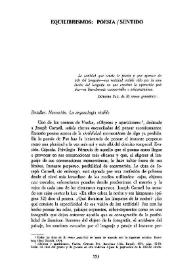 Equilibrismos: poesía-sentido  / Alicia Borinsky  | Biblioteca Virtual Miguel de Cervantes