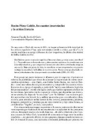 Benito Pérez Galdós, los cuentos inverosímiles y la crítica literaria / Assunta Claudia Scotto di Carlo | Biblioteca Virtual Miguel de Cervantes