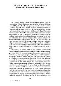 El camino y la arboleda. (Notas sobre la prosa de Octavio Paz)  / Alejandro Paternain  | Biblioteca Virtual Miguel de Cervantes