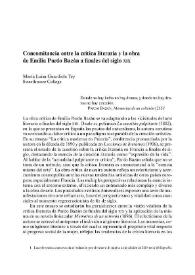 Concomitancia entre la crítica literaria y la obra de Emilia Pardo Bazán a finales del siglo XIX / María Luisa Guardiola Tey | Biblioteca Virtual Miguel de Cervantes