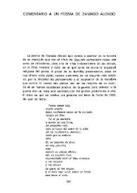 Comentario a un poema de Dámaso Alonso / Enrique Moreno Báez | Biblioteca Virtual Miguel de Cervantes