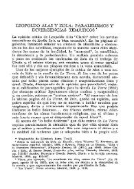 Leopoldo Alas y Zola: Paralelismos y divergencias temáticos / Noël Maureen Valis | Biblioteca Virtual Miguel de Cervantes