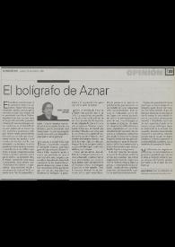 El bolígrafo de Aznar / José Carlos Rovira | Biblioteca Virtual Miguel de Cervantes