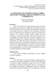 La mitología clásica en la obra de Juan Valera: de la crítica a la narrativa / Fátima Rueda Giráldez | Biblioteca Virtual Miguel de Cervantes