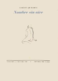 Nombre sin aire [Fragmento] / Vicente Quirarte | Biblioteca Virtual Miguel de Cervantes