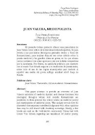 Juan Valera, medievalista / Óscar Perea Rodríguez | Biblioteca Virtual Miguel de Cervantes