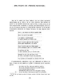 Una página de "Poemas humanos" / Alonso Zamora Vicente | Biblioteca Virtual Miguel de Cervantes