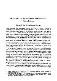 De Calderón a Moreto: diálogo de una transformación / María Luisa Lobato | Biblioteca Virtual Miguel de Cervantes