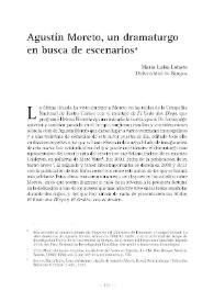 Agustín Moreto, un dramaturgo en busca de escenarios / María Luisa Lobati | Biblioteca Virtual Miguel de Cervantes