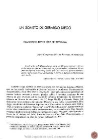 Un soneto de Gerardo Diego / Francisco Javier Díez de Revenga | Biblioteca Virtual Miguel de Cervantes