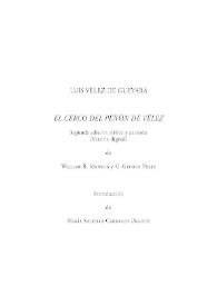 Preliminares, con introducción crítica, ensayo textual y bibliografía. El cerco del Peñón de Vélez / William R. Manson y C. George Peale ; Introducción de María Soledad Carrasco Urgoiti | Biblioteca Virtual Miguel de Cervantes