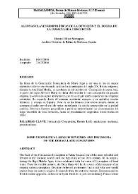 Algunas claves geopolíticas de la devoción y el dogma de la Inmaculada Concepción  / Manuel Oliver Moragues  | Biblioteca Virtual Miguel de Cervantes