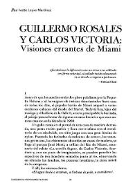 Guillermo Rosales y Carlos Victoria: visiones errantes de Miami / por Ivette Leyva Martínez | Biblioteca Virtual Miguel de Cervantes