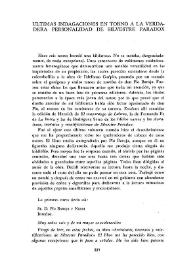 Últimas indagaciones en torno a la verdadera personalidad de Silvestre Paradox     / Alberto Porlán  | Biblioteca Virtual Miguel de Cervantes