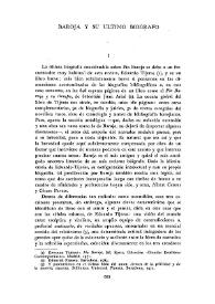 Baroja y su último biógrafo  / Fernando Quiñones  | Biblioteca Virtual Miguel de Cervantes